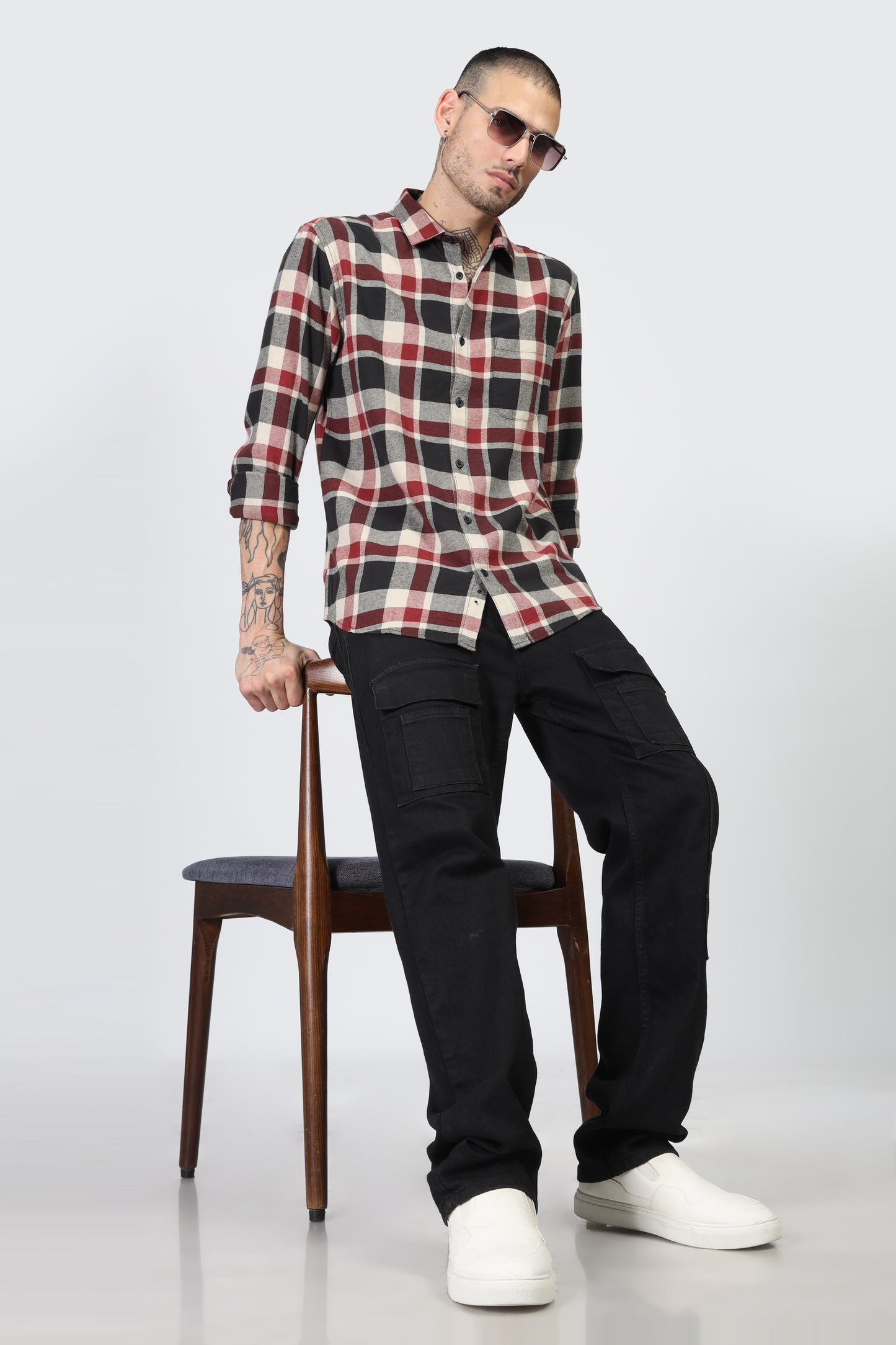 Uri Multi Flannel Checks Cotton Shirt