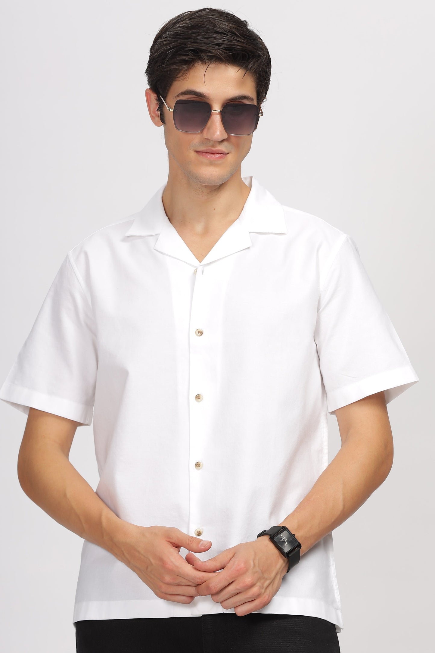 Uri Classic White Oxford Casual Shirt