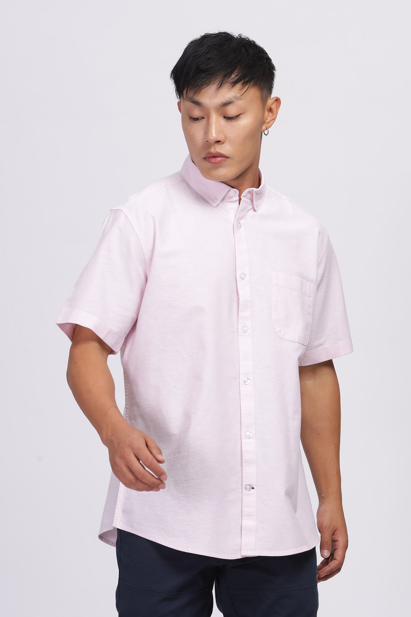 Uri Baby Pink Button Down Oxford Shirt