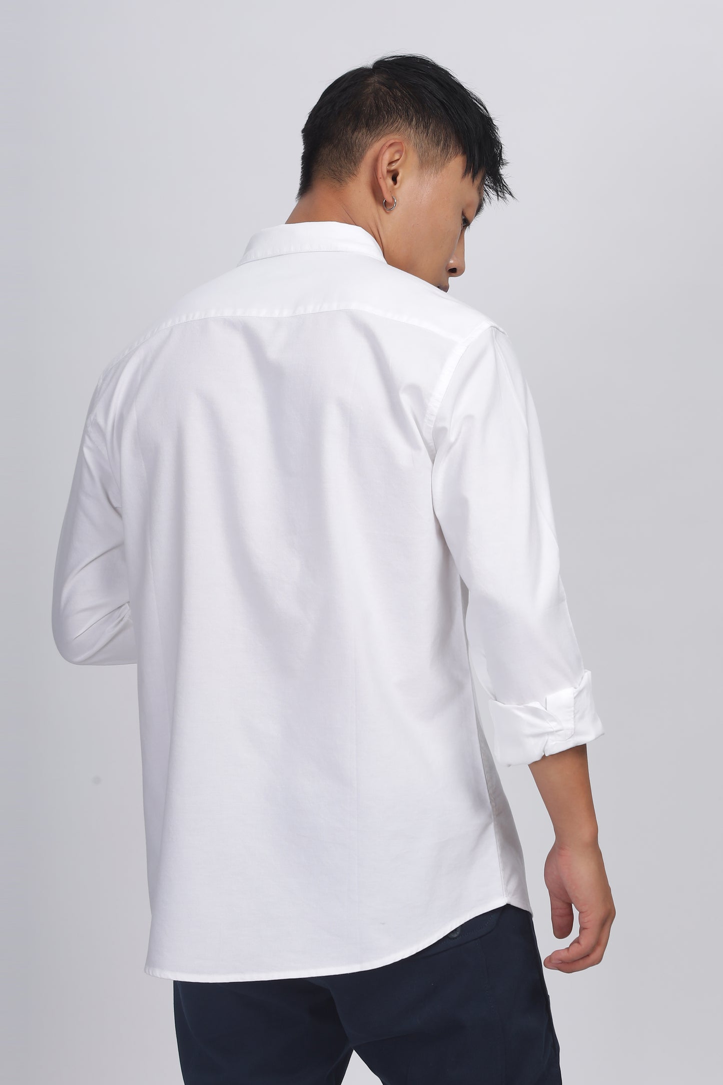 Uri Classic White Oxford Solid Shirt