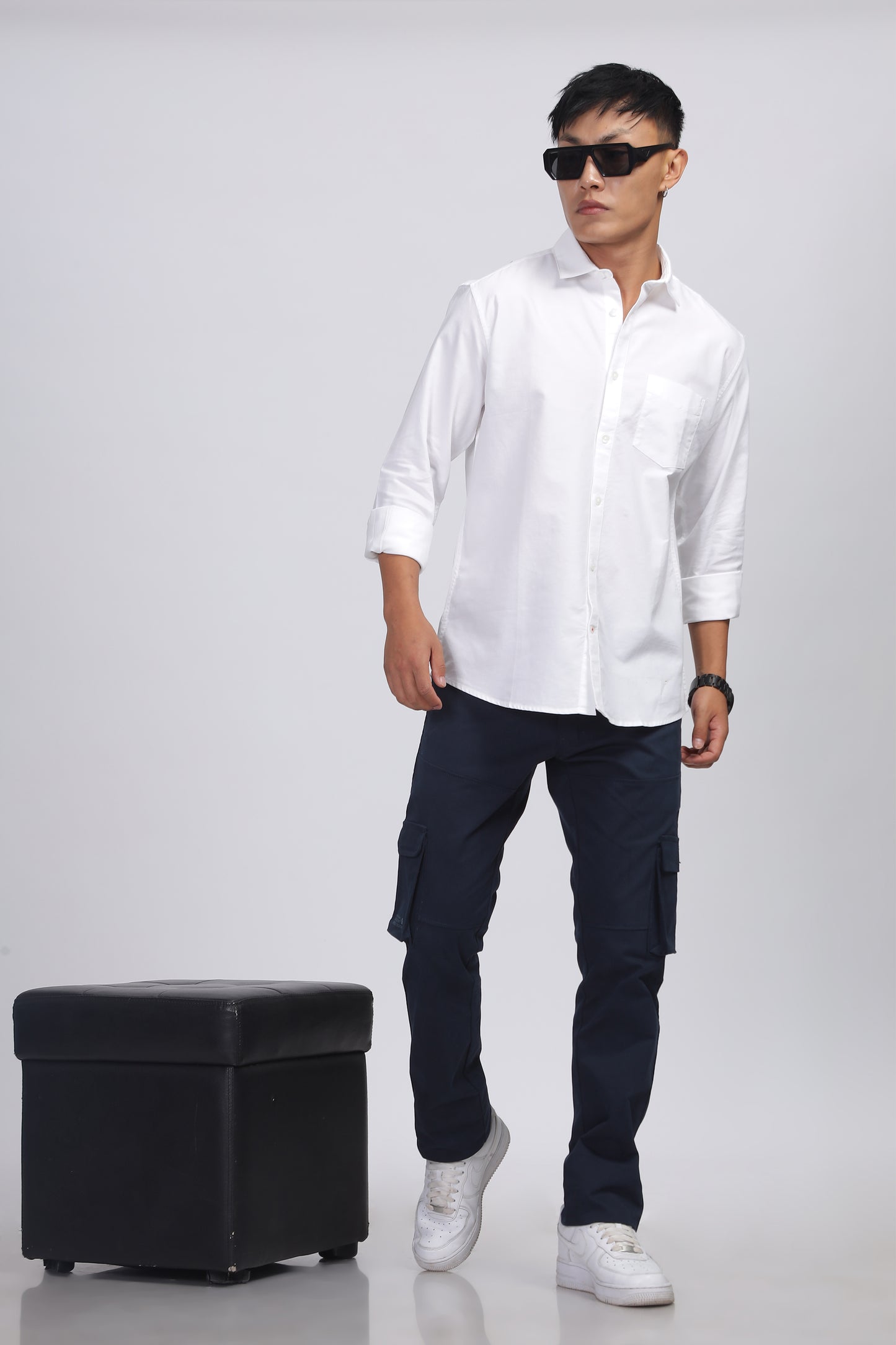 Uri Classic White Oxford Solid Shirt