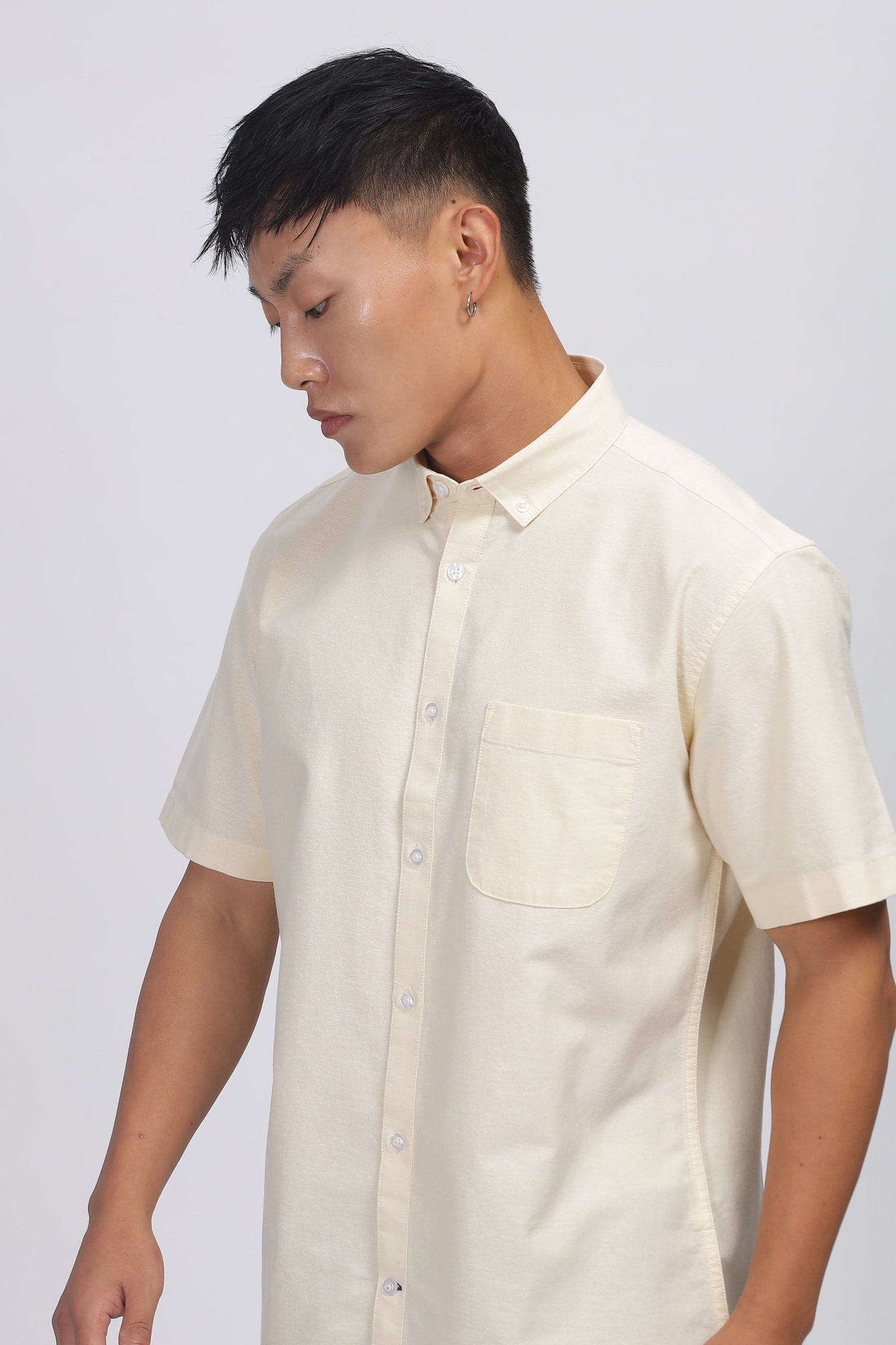 Uri Yellow Button Down Oxford Shirt