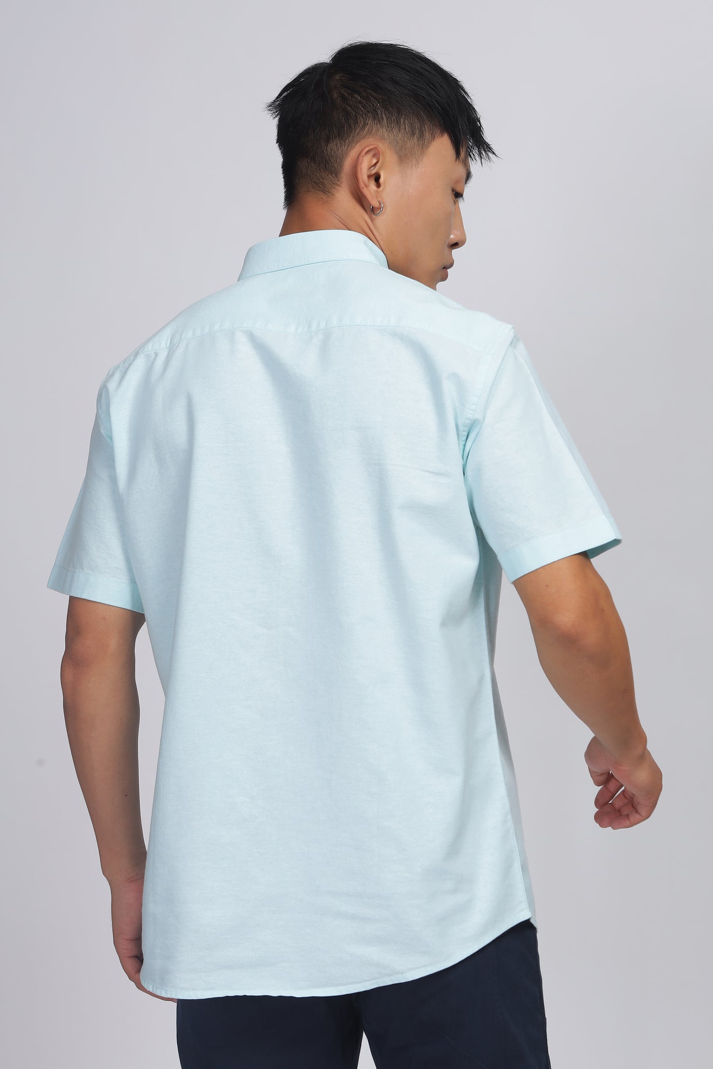 Uri Turquoise Button Down Oxford Shirt