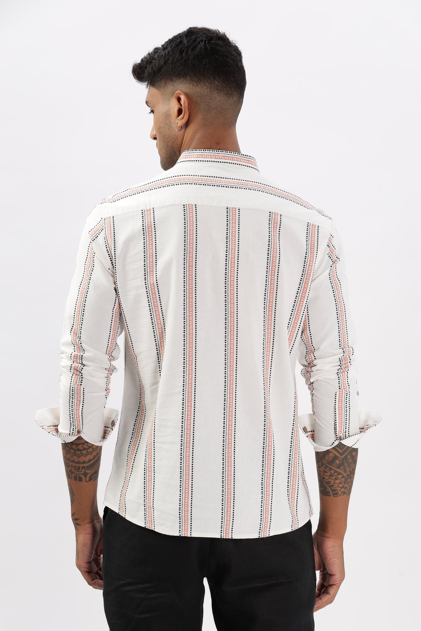Uri Dobby Texture Off White Short Kurta