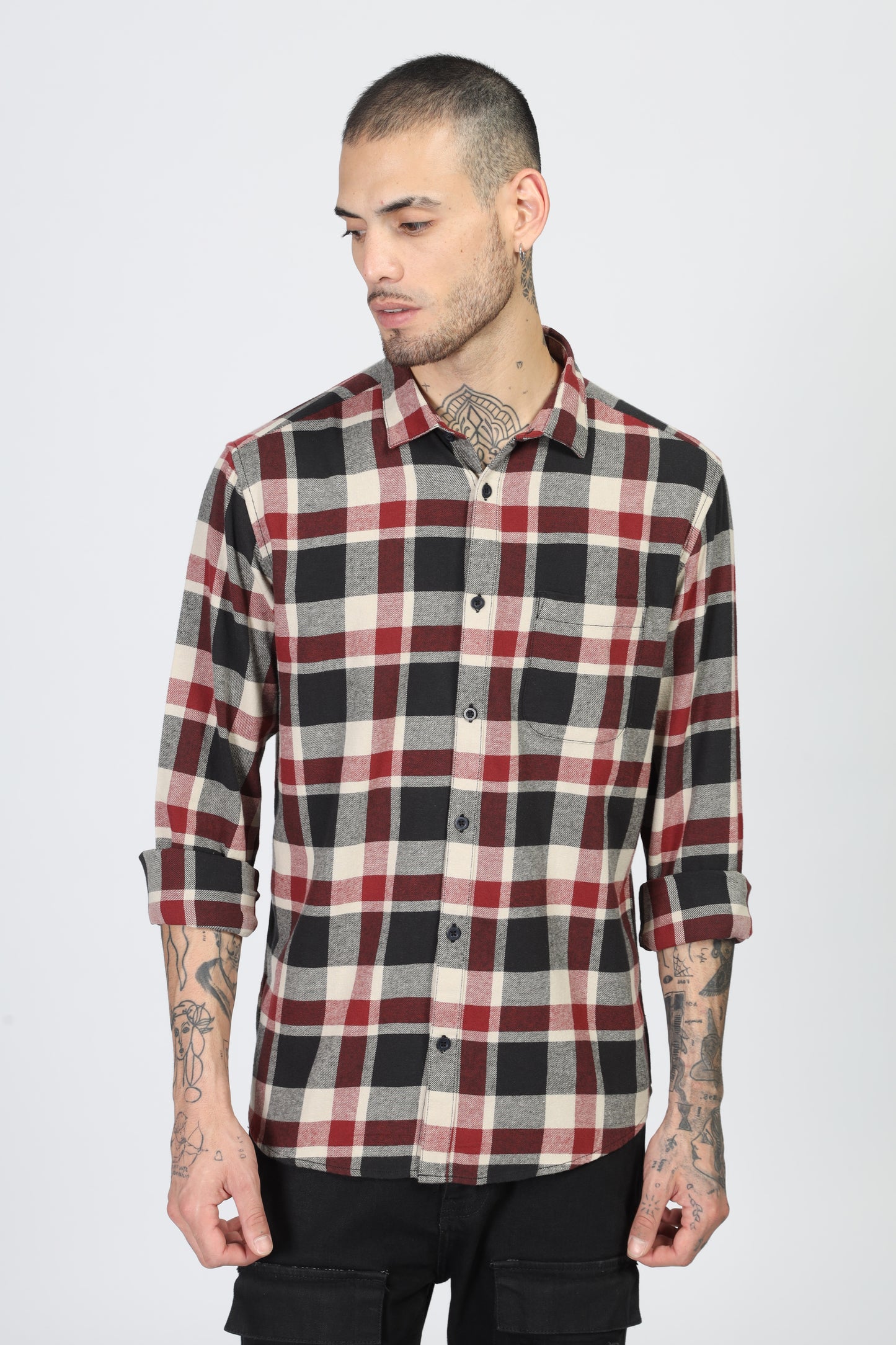 Uri Multi Flannel Checks Cotton Shirt