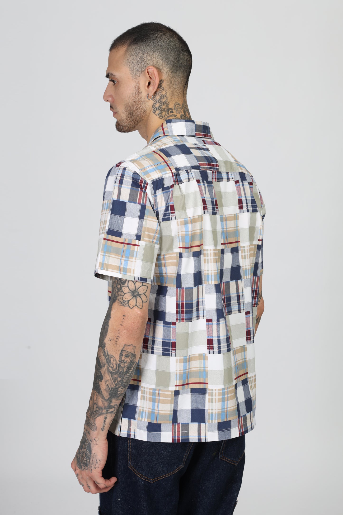Uri Patch Work Multicolor Half Sleeve Shirt