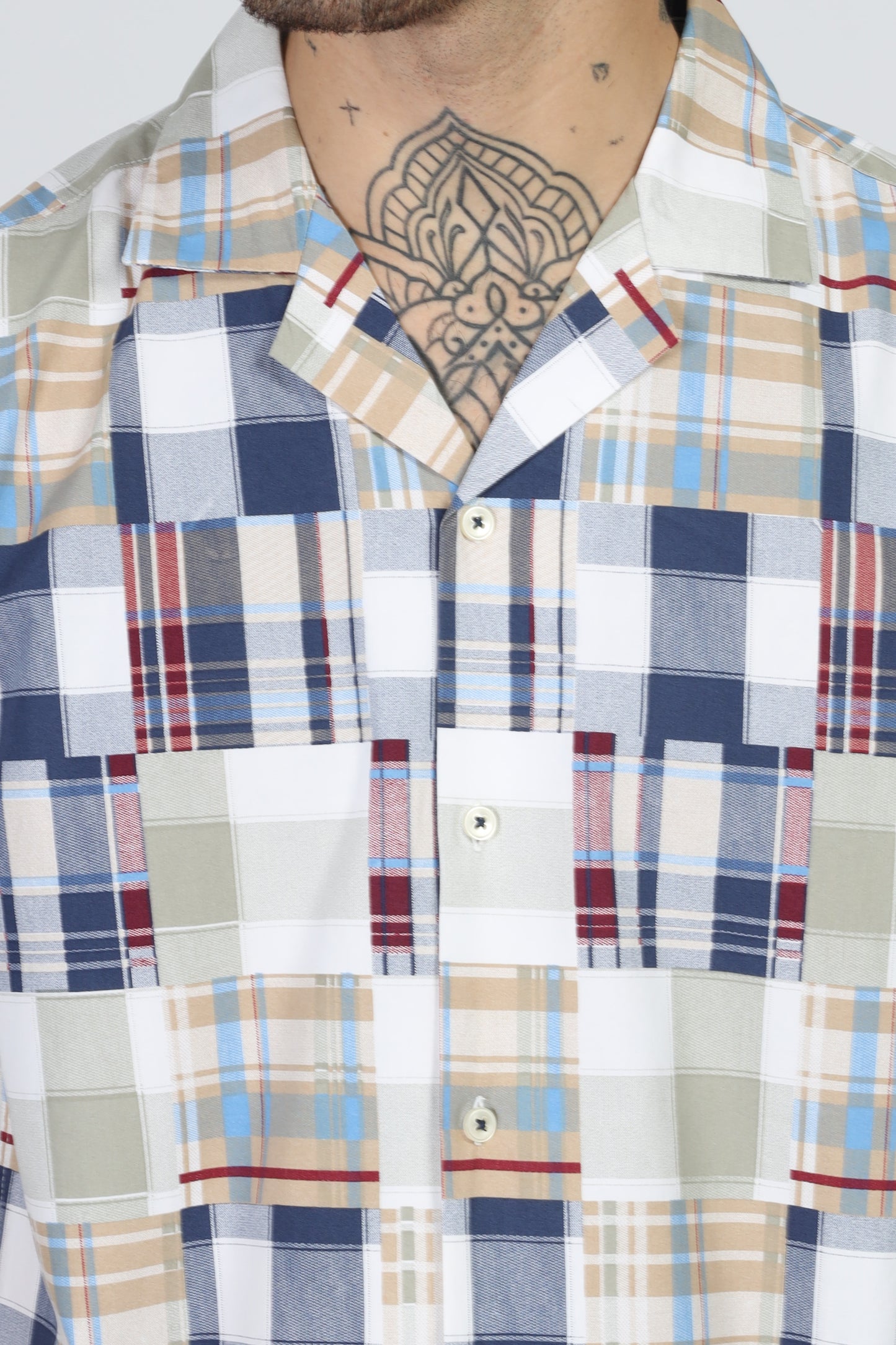 Uri Patch Work Multicolor Half Sleeve Shirt