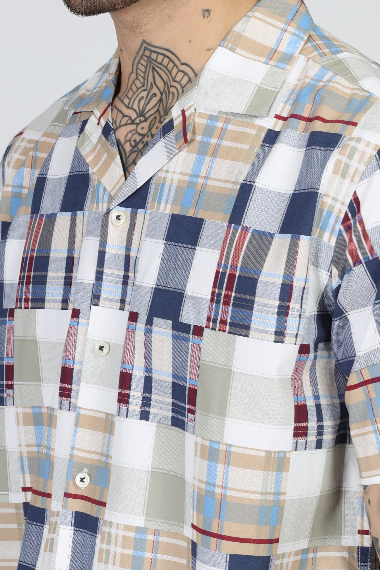 Uri Patch Work Multicolor Half Sleeve Shirt