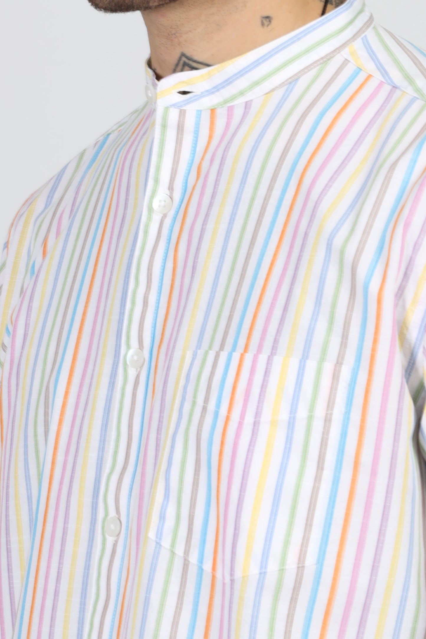 Uri Multicolor Rainbow Stripe Shirt