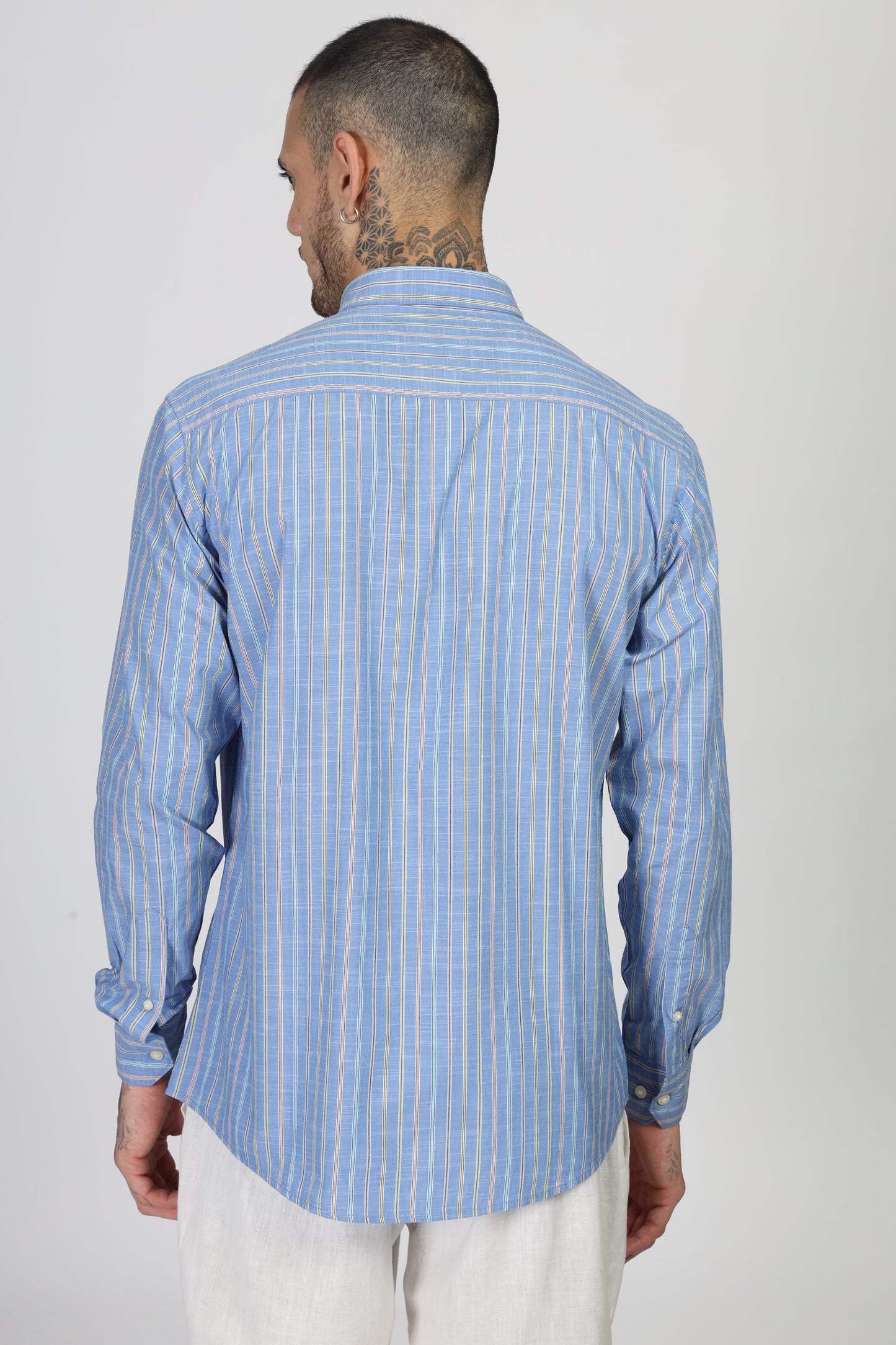 Uri Blue Stripe Full Sleeve Shirt