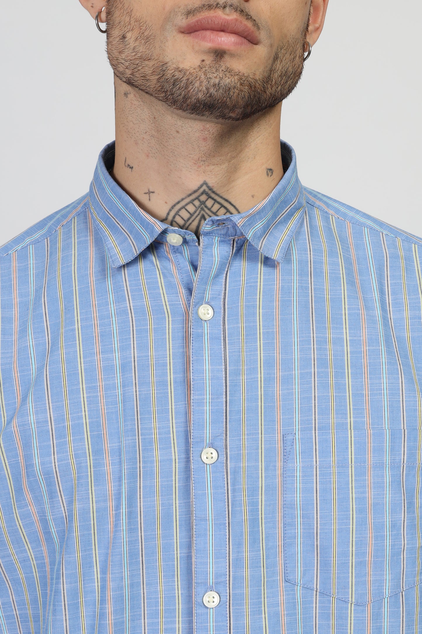Uri Blue Stripe Full Sleeve Shirt