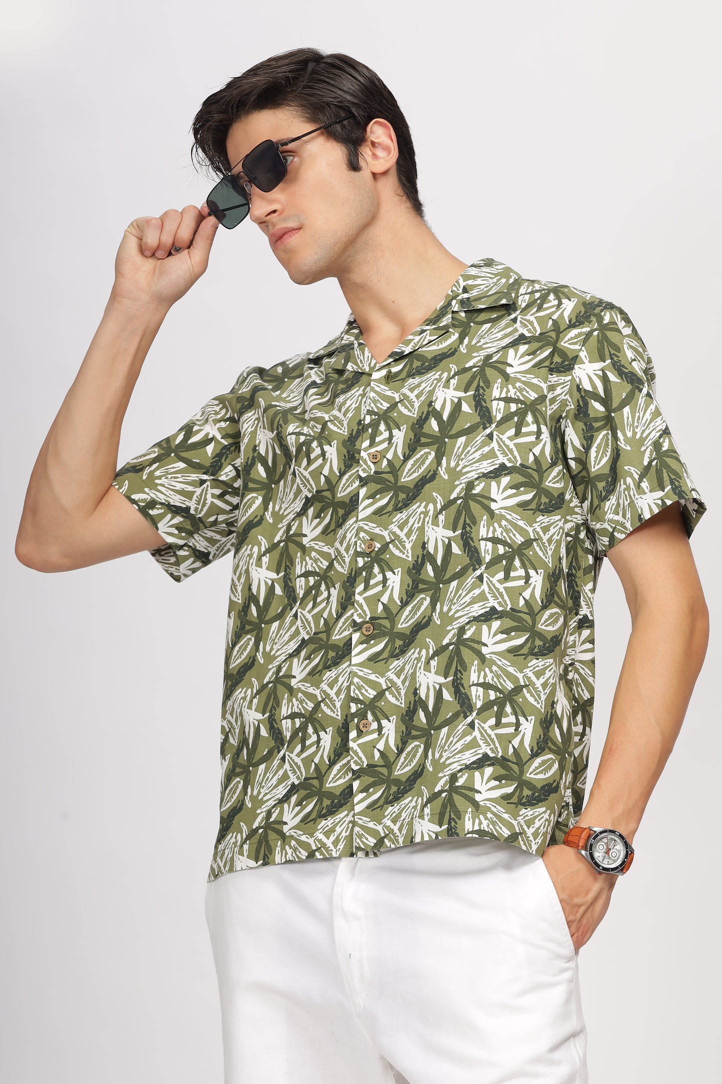 Uri Green Floral Resort Shirt - Kashyap Global Lifestyles LLP