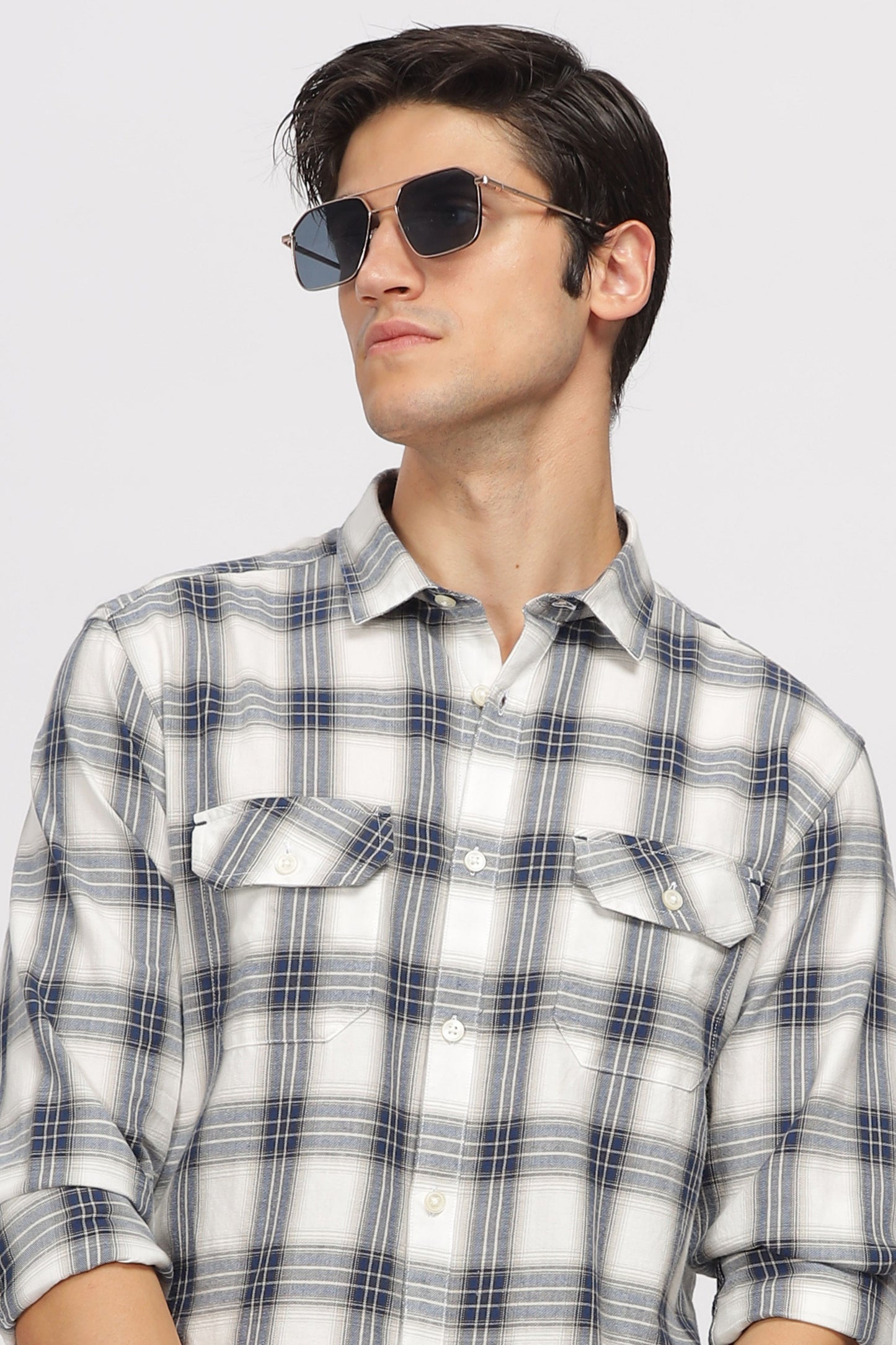 Uri Double Pocket Regular Fit Cotton Shirt