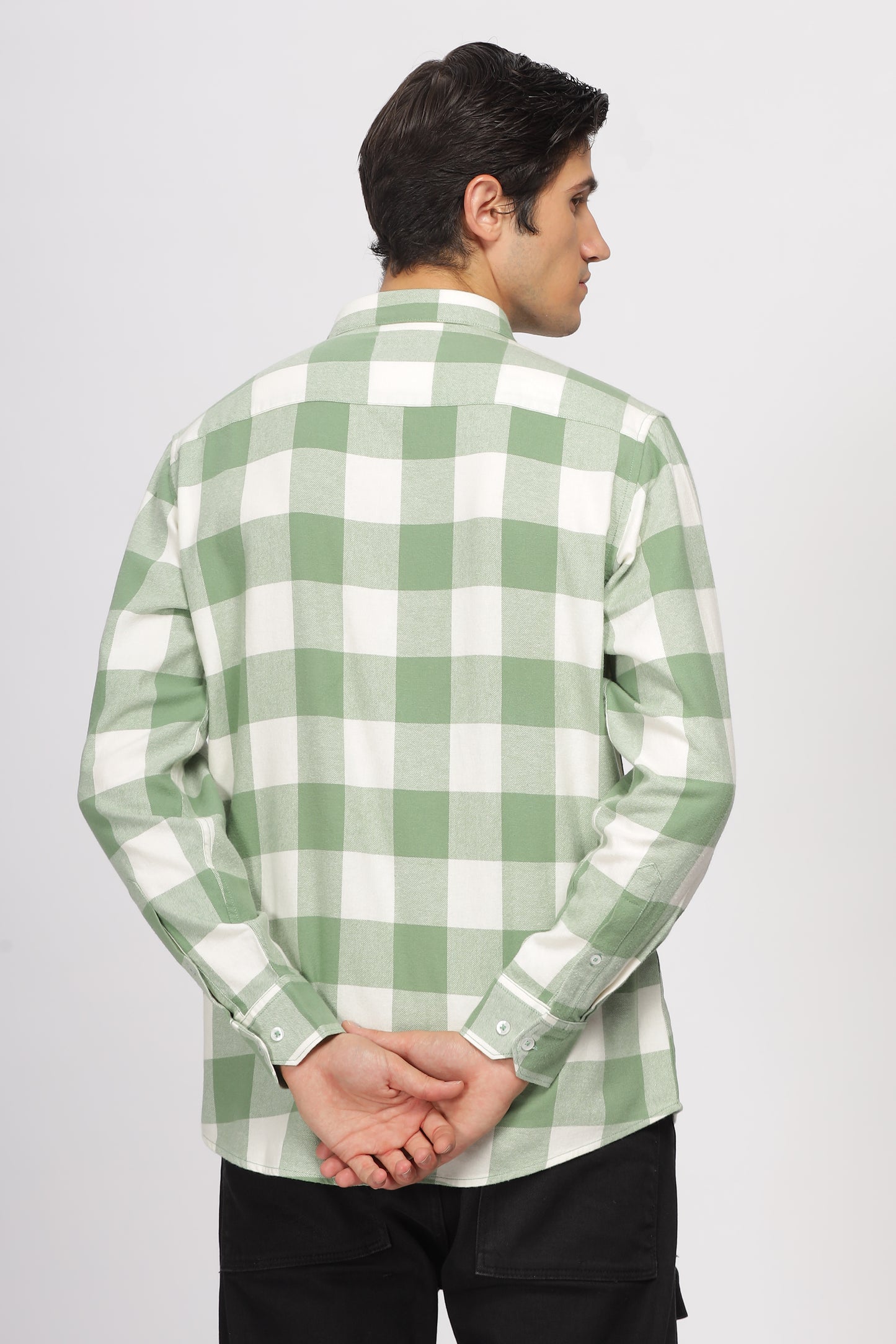 Uri Green Checked Flannel Shirt