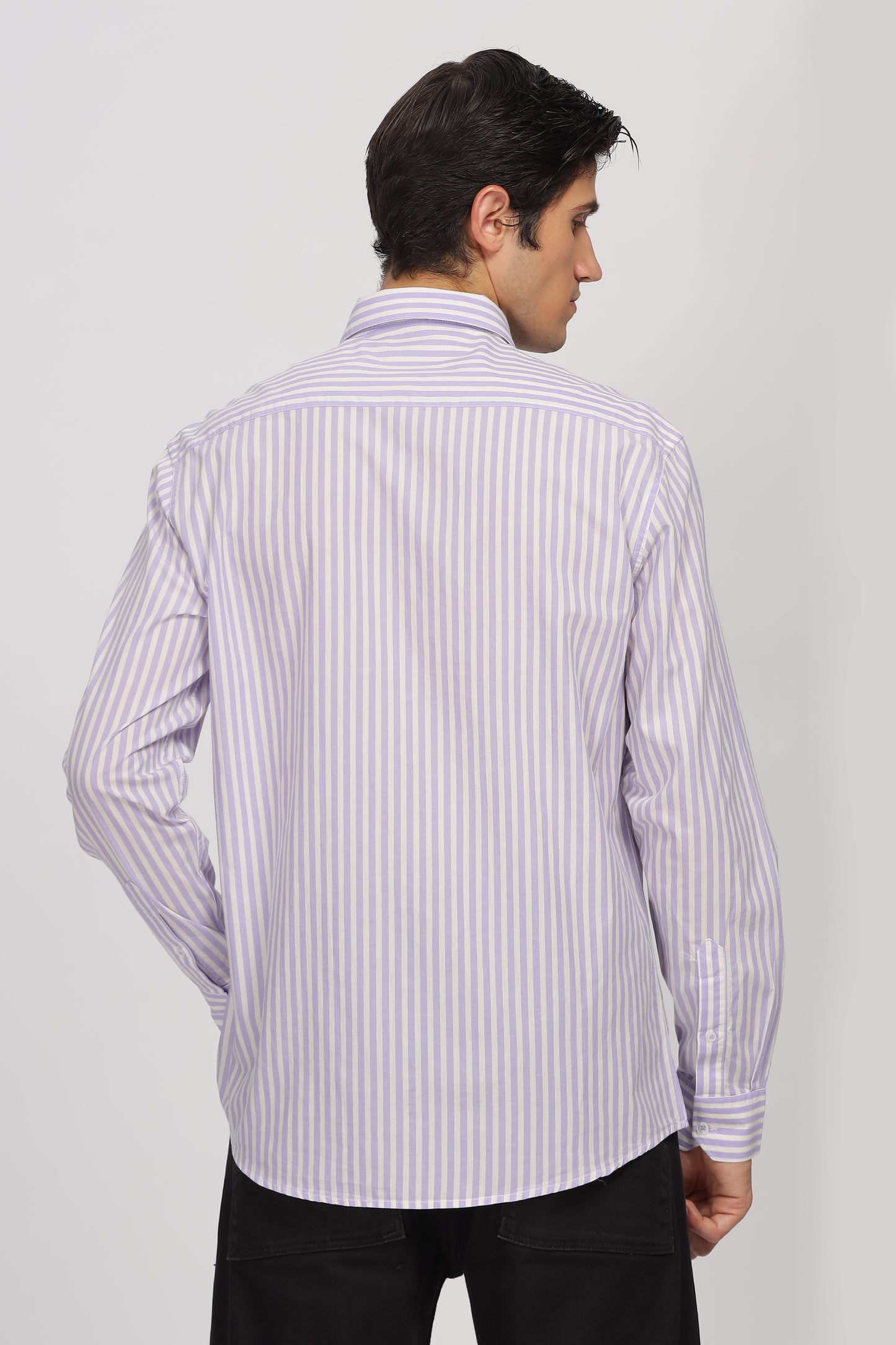 Uri Purple Stripe Full Sleeve Shirt