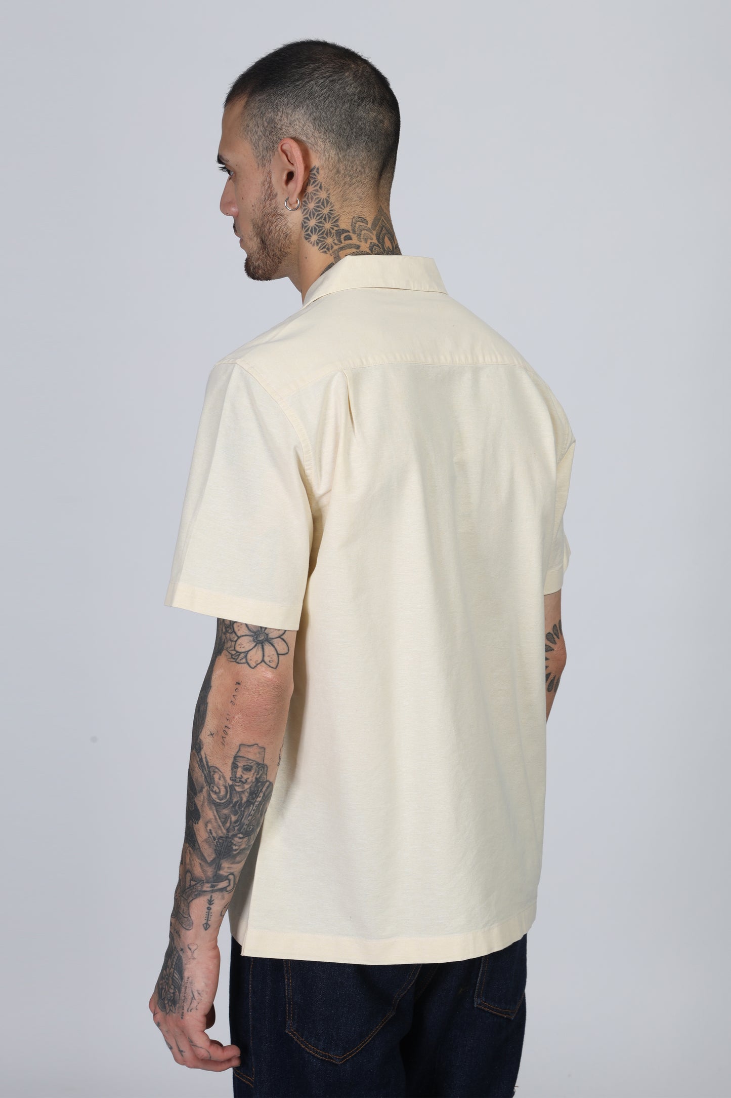 Uri Cuban Collar Yellow Oxford Shirt - Kashyap Global Lifestyles LLP