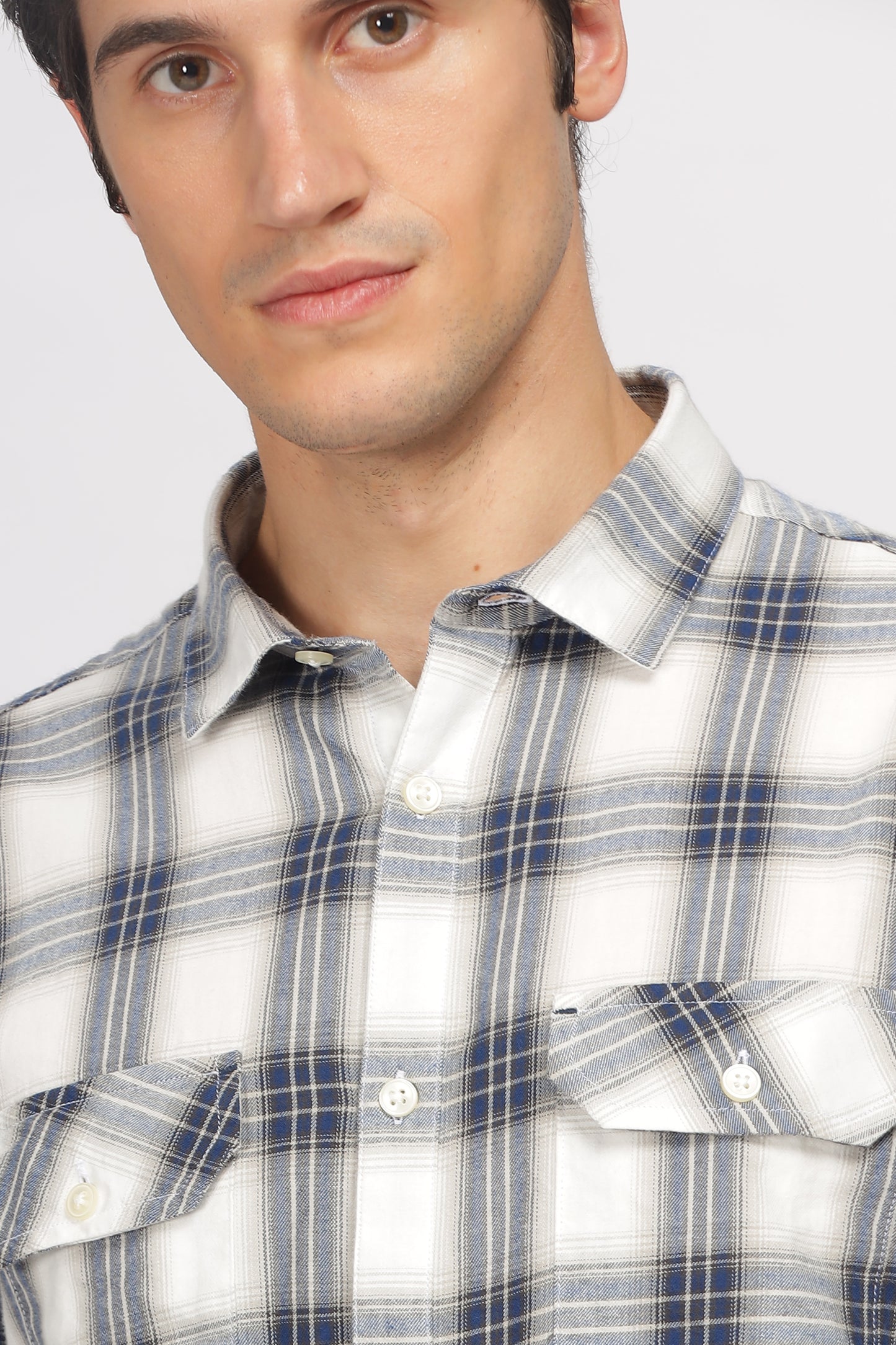 Uri Double Pocket Regular Fit Cotton Shirt