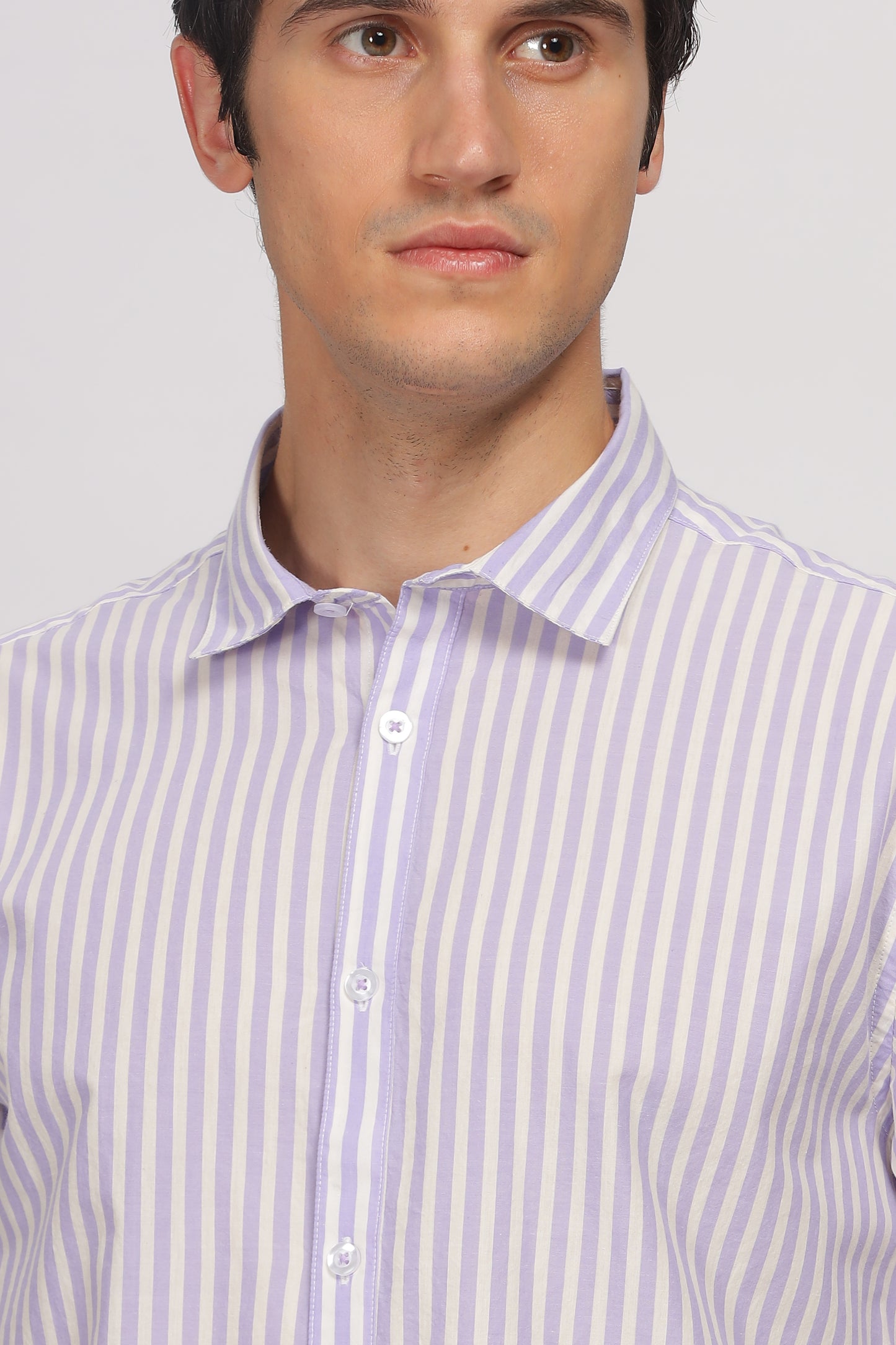 Uri Purple Stripe Full Sleeve Shirt