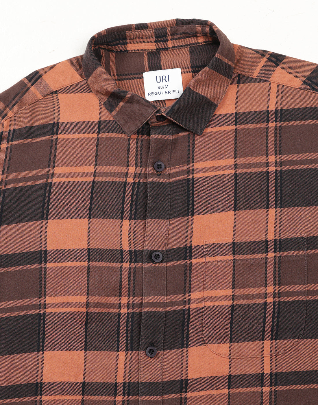 Men Orange Checked Regular Fit Flannel Cotton Casual Shirt - Kashyap Global Lifestyles LLP