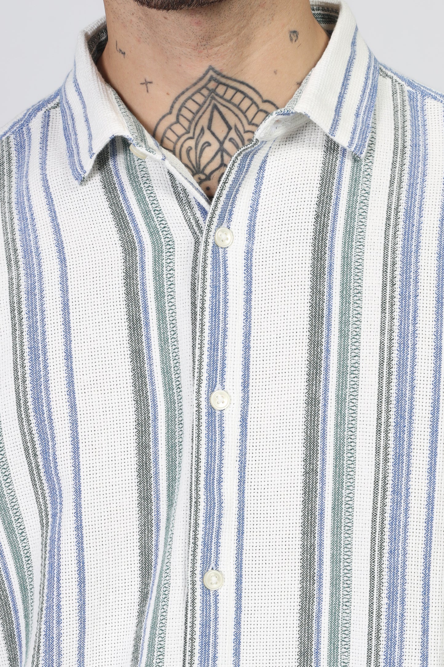 Uri Multicolor Matte Weave Half Sleeve Shirt - Kashyap Global Lifestyles LLP
