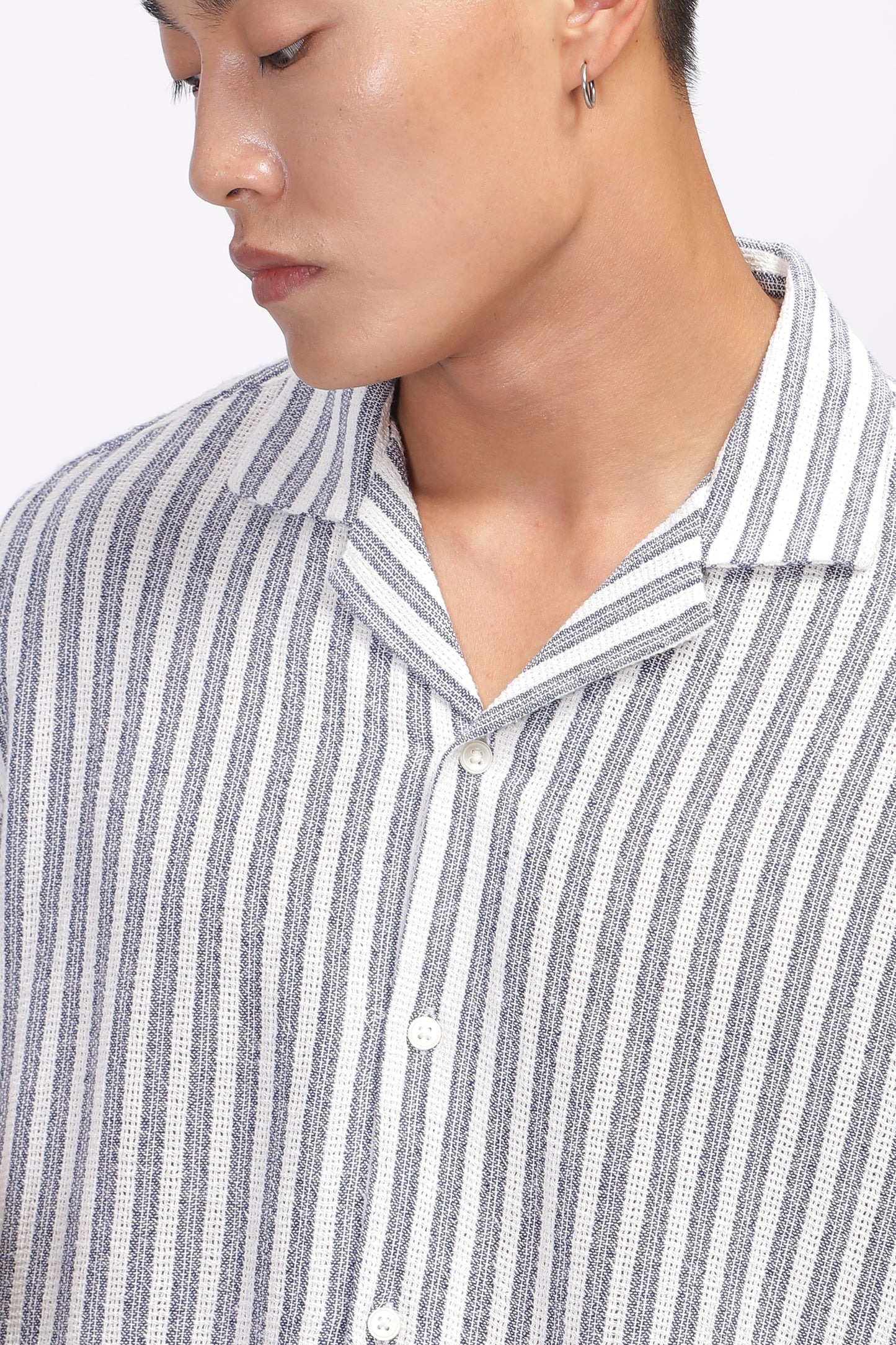 Uri Striped Matte Weave Resort Shirt - Kashyap Global Lifestyles LLP