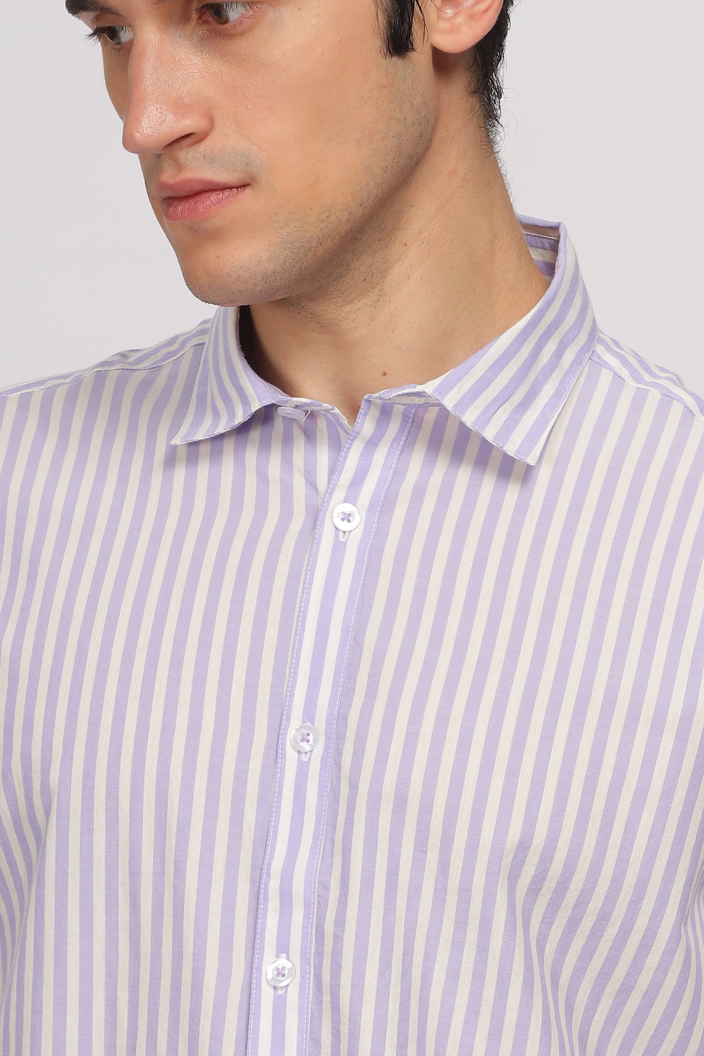 Uri Purple Stripe Full Sleeve Shirt