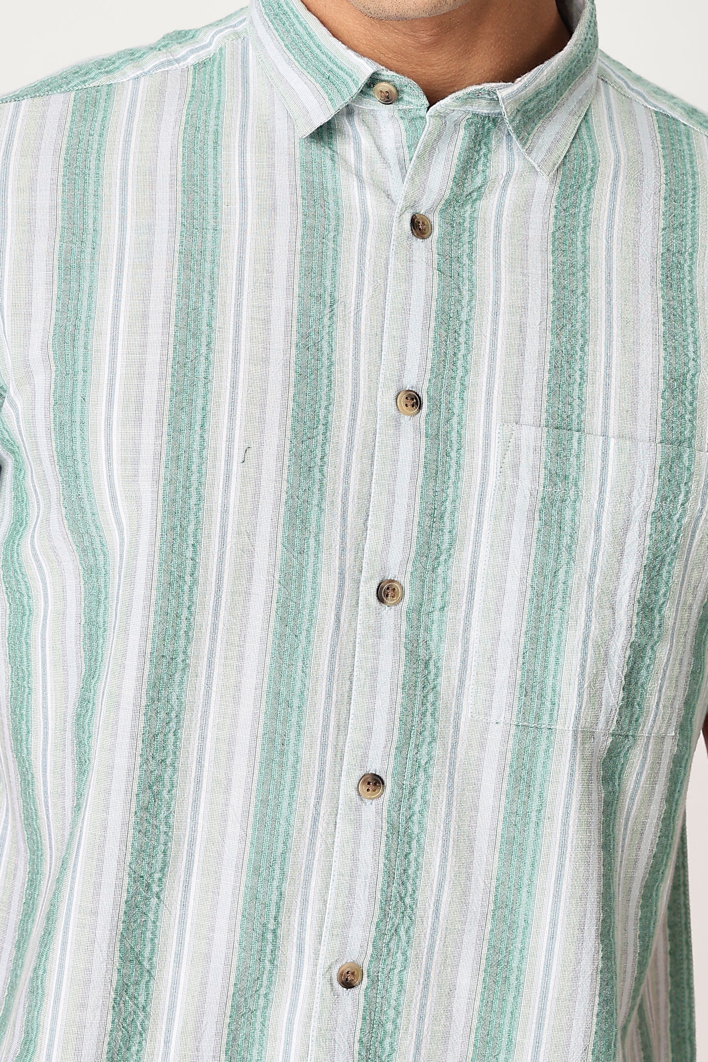 Uri Multicolor Seersucker Striped Shirt