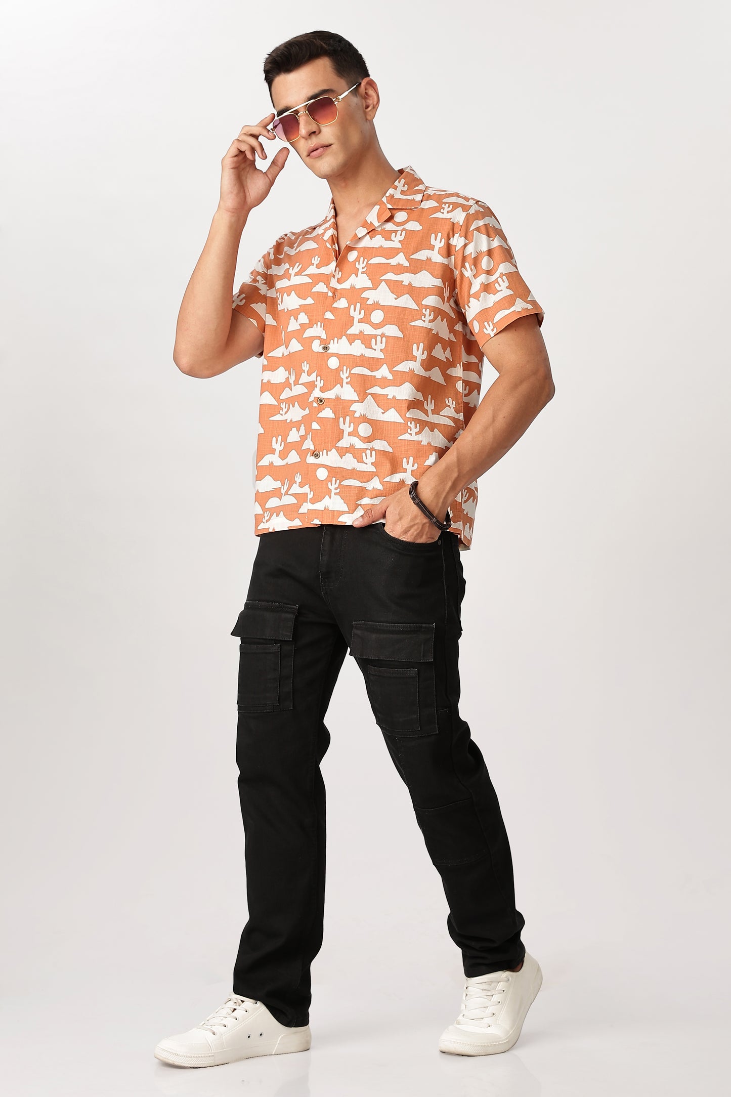 Uri Desertscape Cuban Collar Shirt