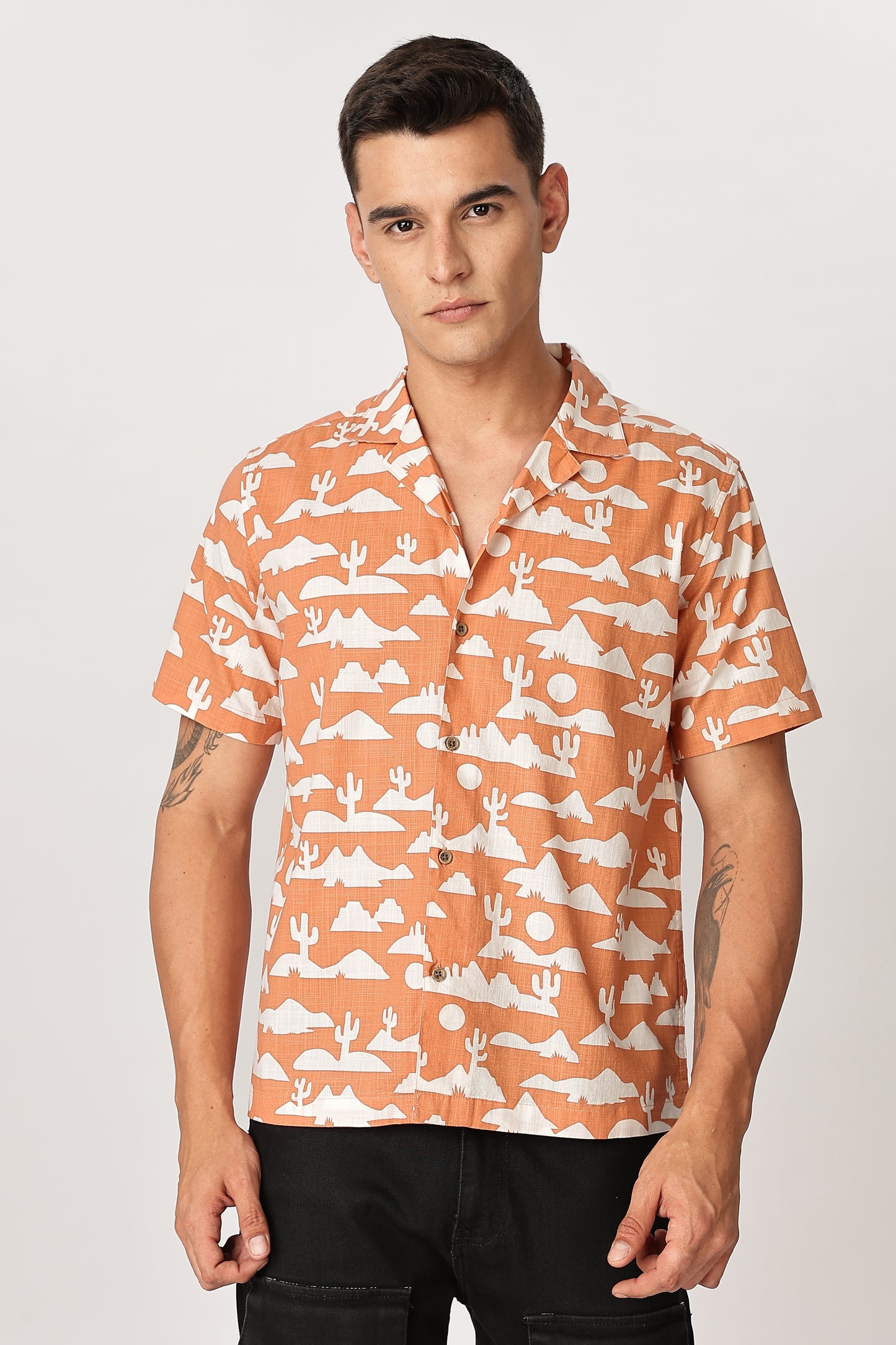 Uri Desertscape Cuban Collar Shirt