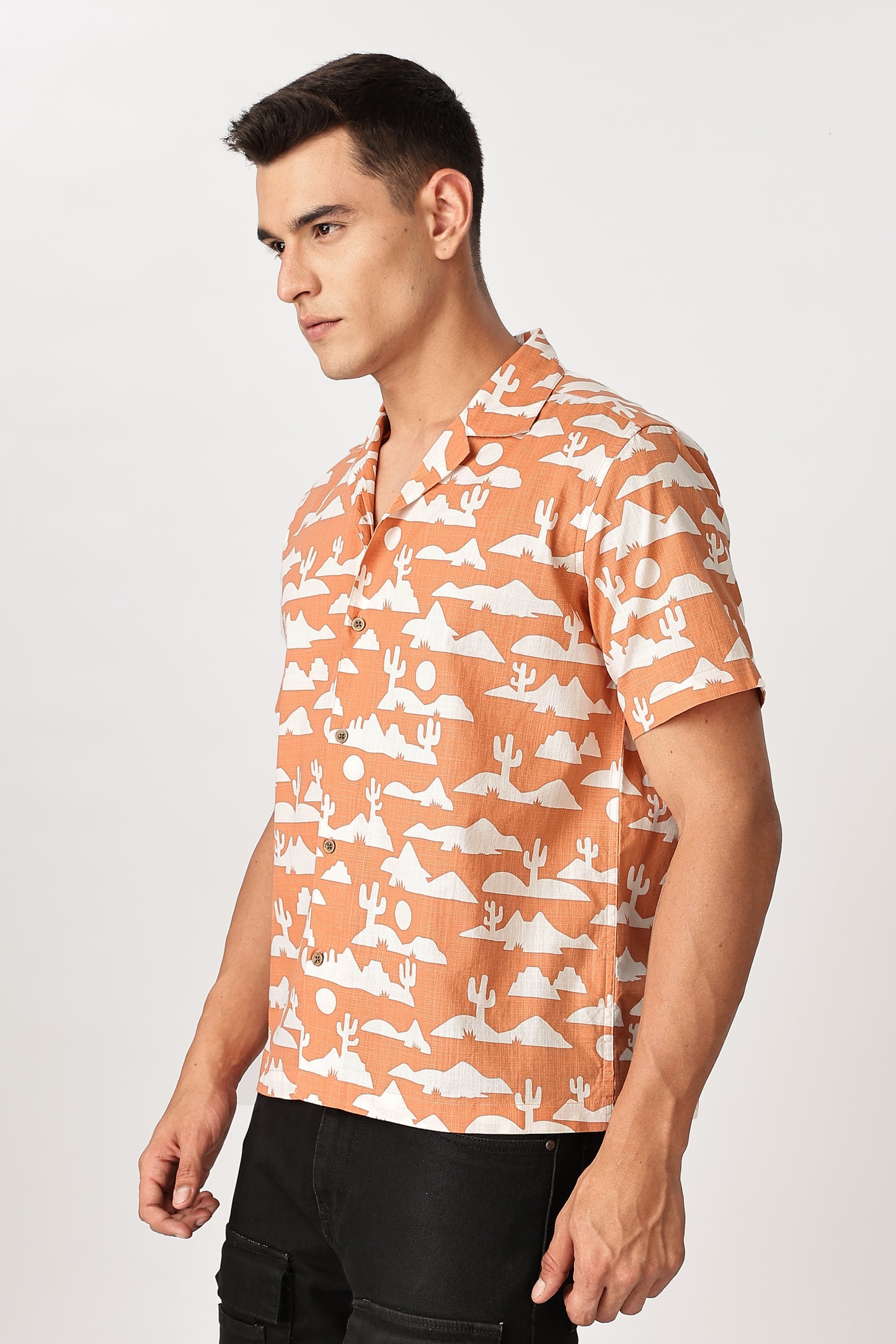 Uri Desertscape Cuban Collar Shirt