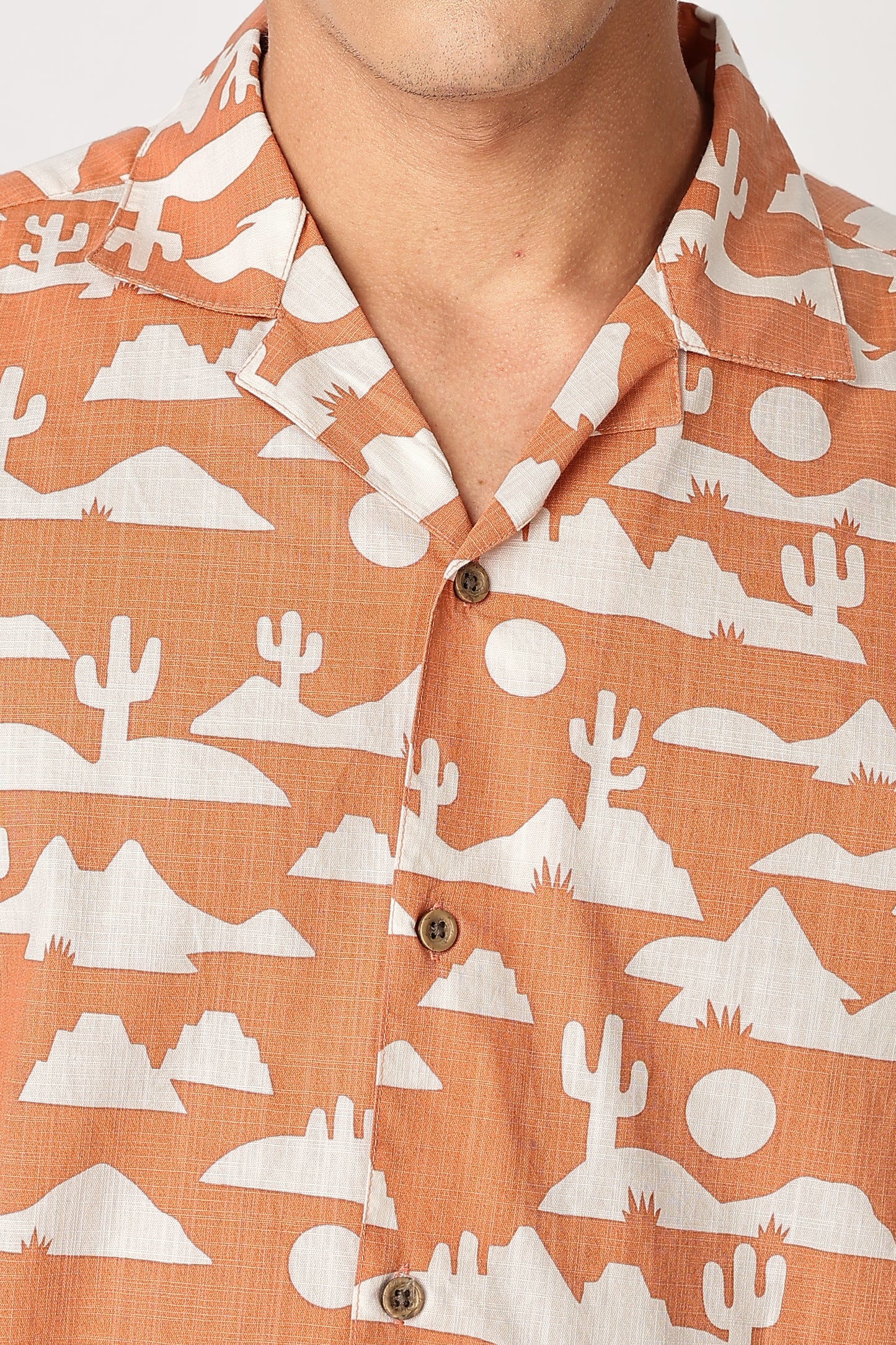 Uri Desertscape Cuban Collar Shirt