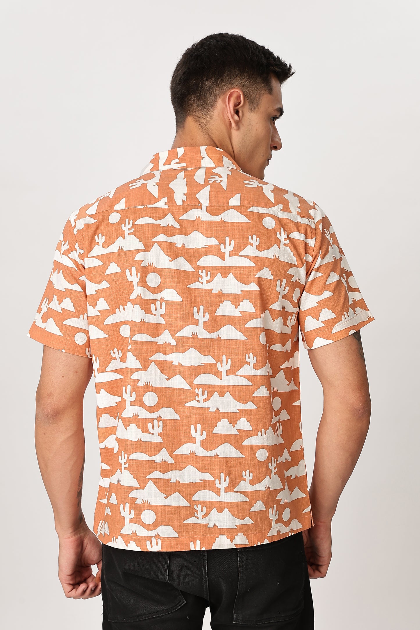 Uri Desertscape Cuban Collar Shirt