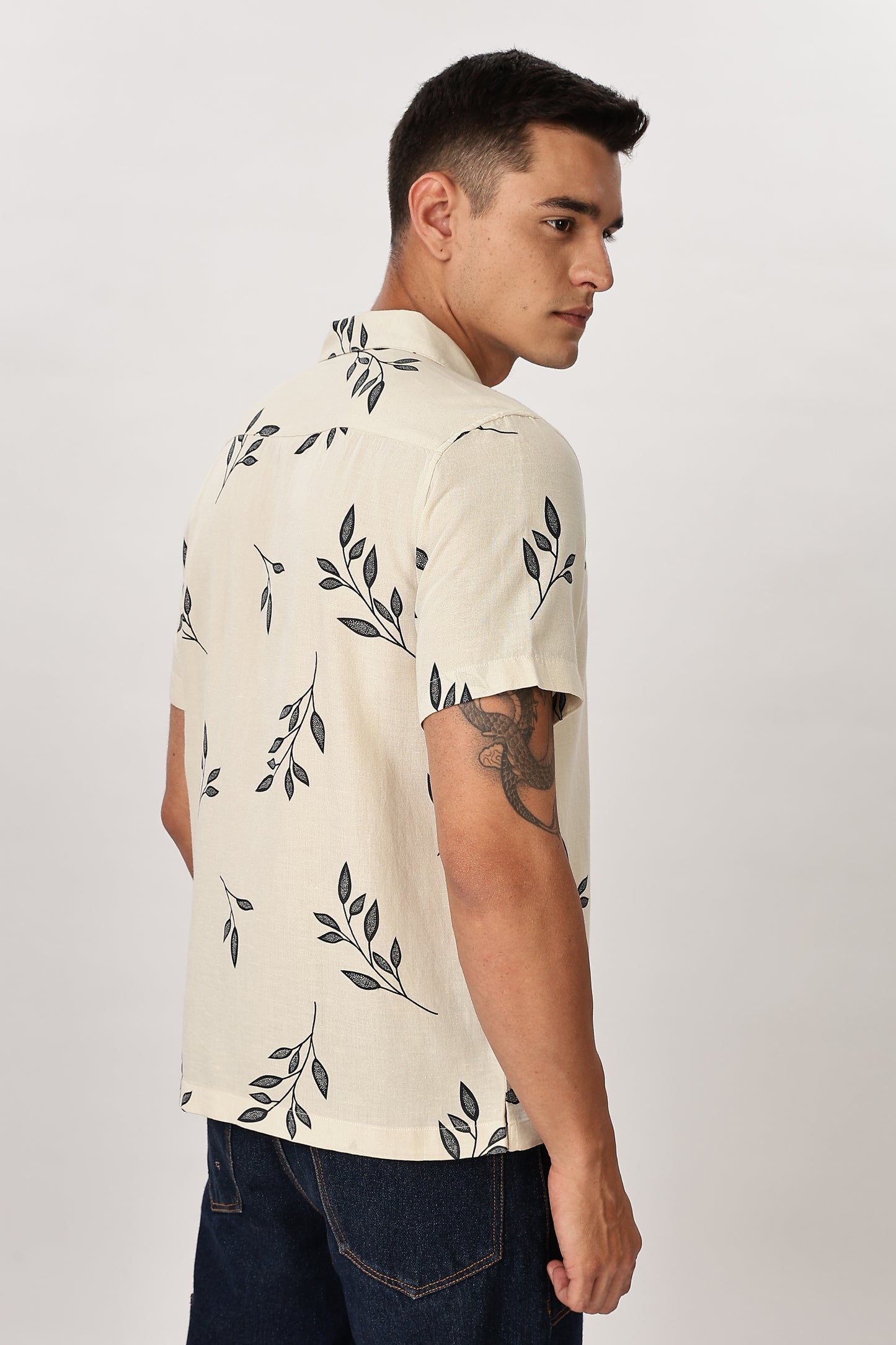 Uri Petals Printed Resort Collar Shirt