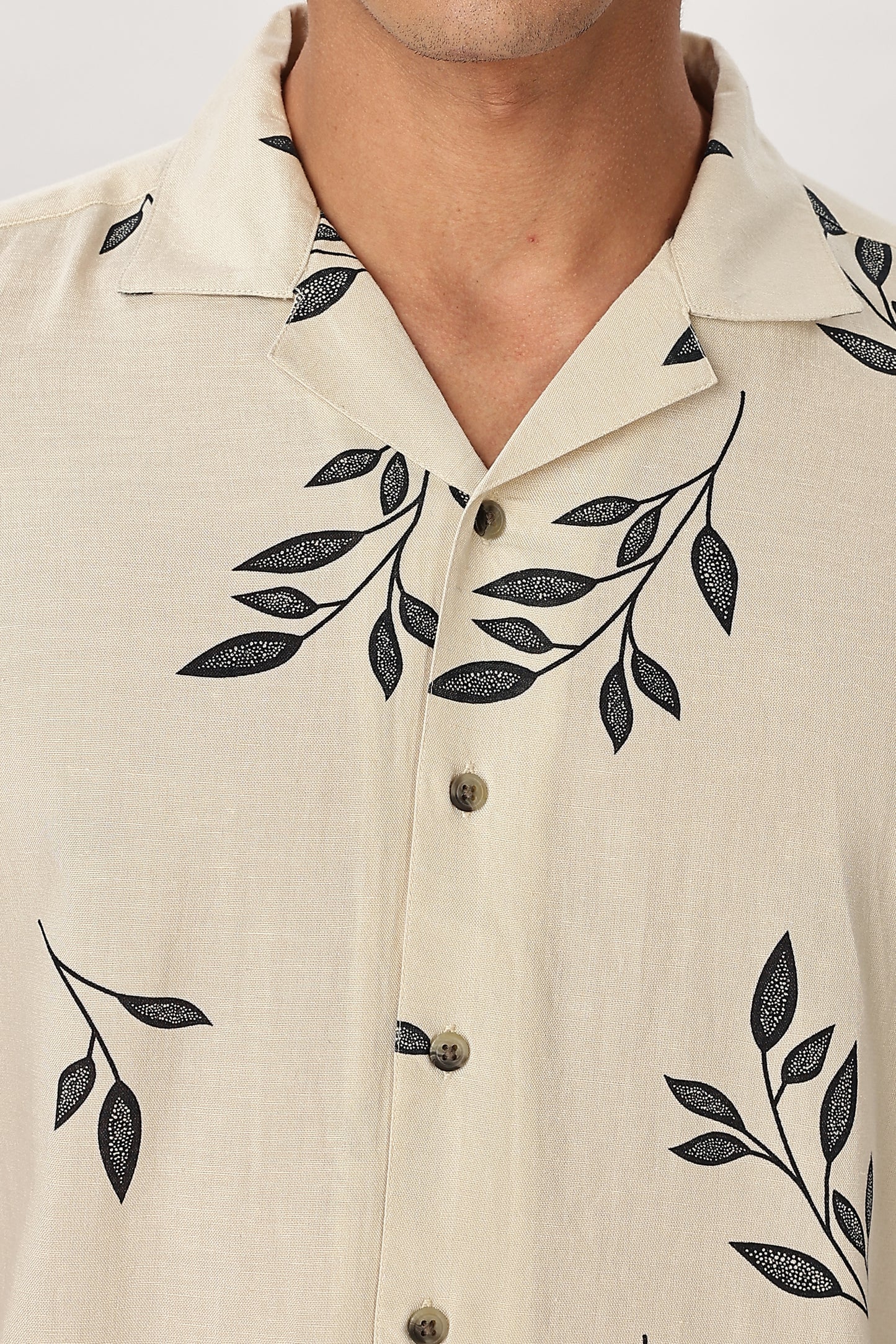 Uri Petals Printed Resort Collar Shirt