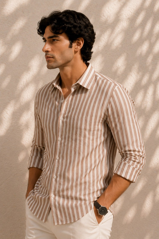 Burnt Clay Bengal Stripe Shirt