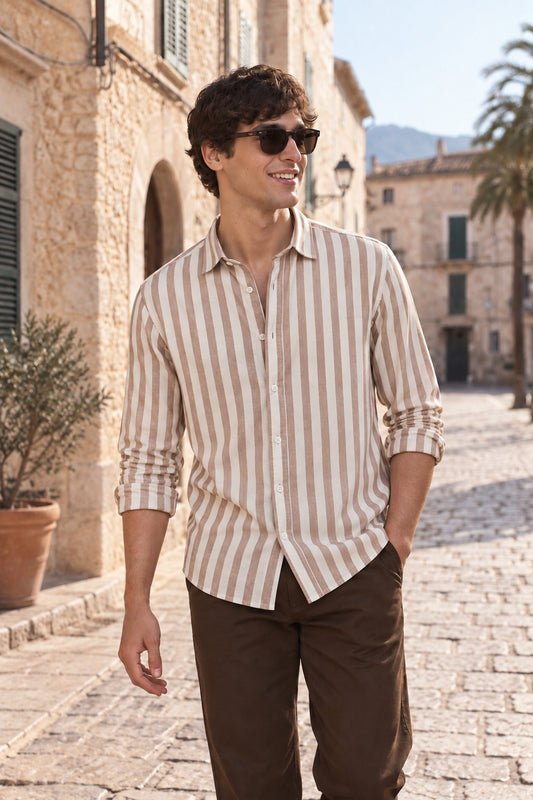 Burnt Clay Bengal Stripe Shirt