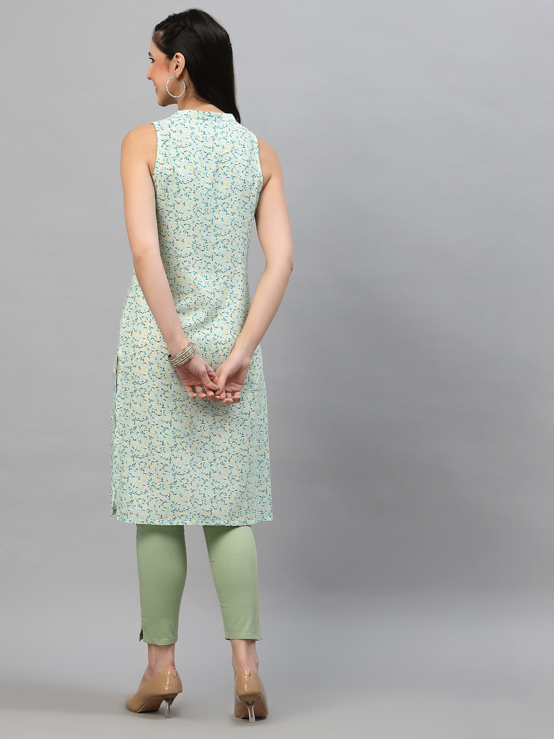 Women Multicolor Viscose Sleeveless Kurta - Kashyap Global Lifestyles LLP