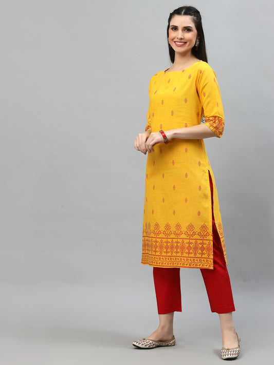 Women Ethnic Motifs Woven Design Kurta - Kashyap Global Lifestyles LLP