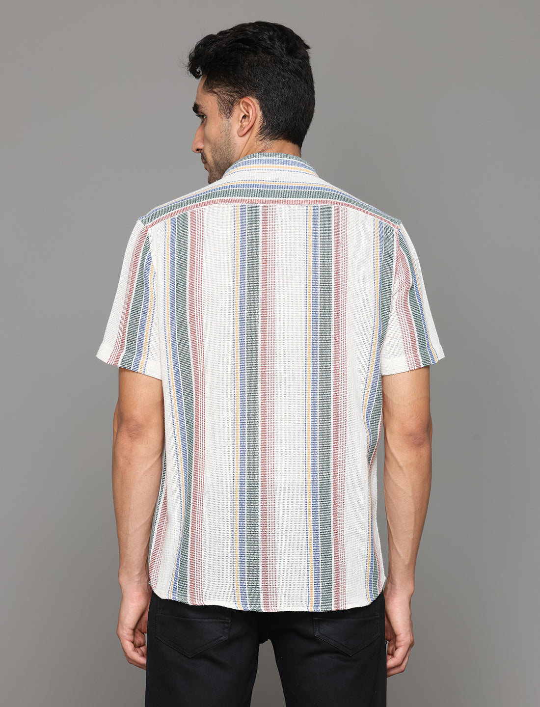 Uri Matte Weave Multicolor Casual Shirt