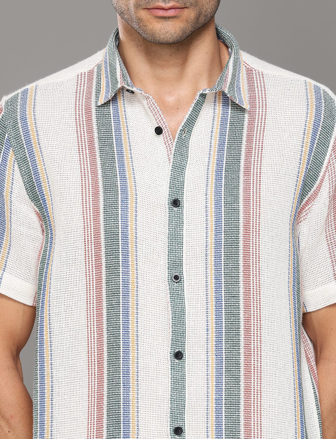 Uri Matte Weave Multicolor Casual Shirt