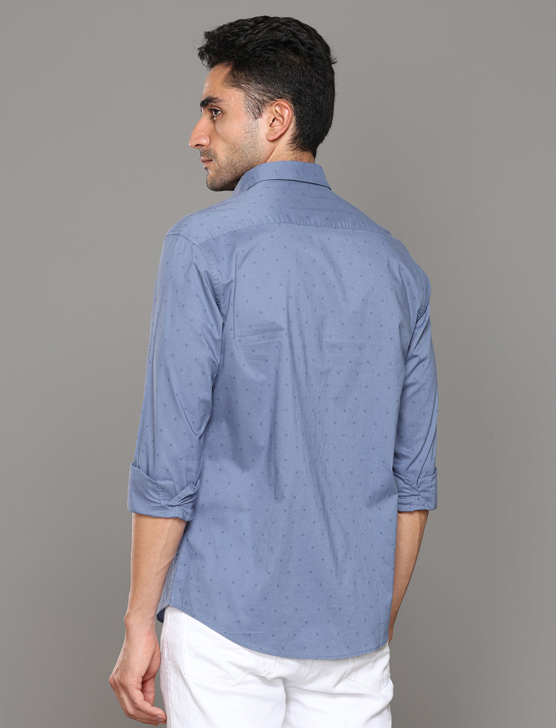 Men Blue Printed Regular Fit Casual Shirt - Kashyap Global Lifestyles LLP