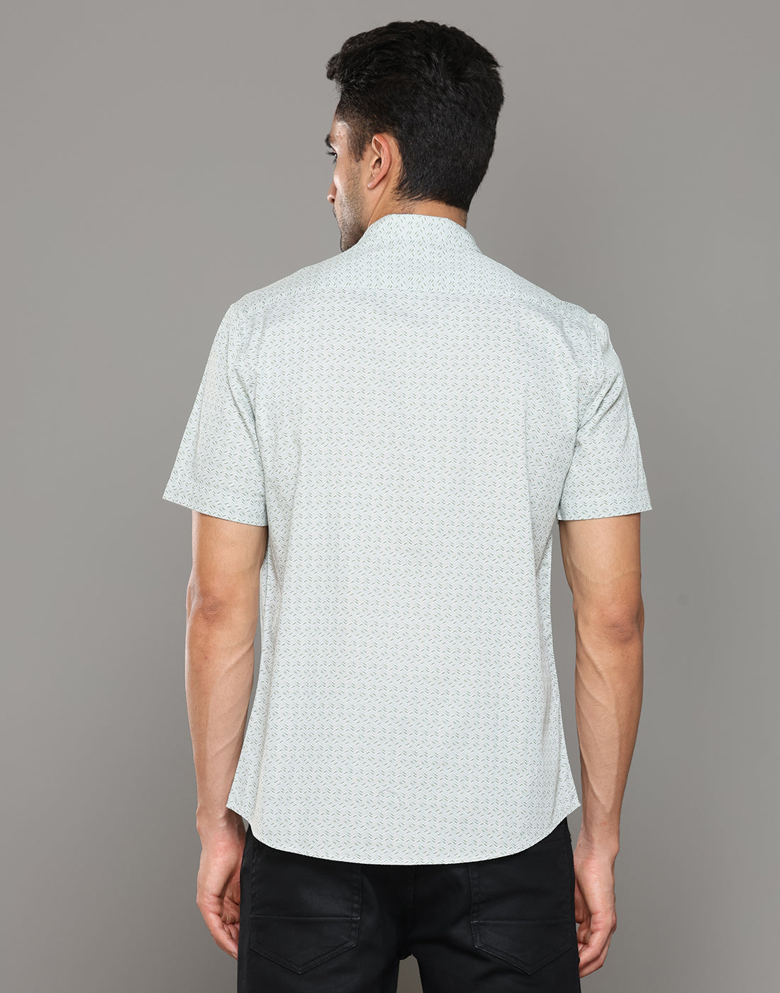 Men Green Printed Short Sleeves Shirt - Kashyap Global Lifestyles LLP