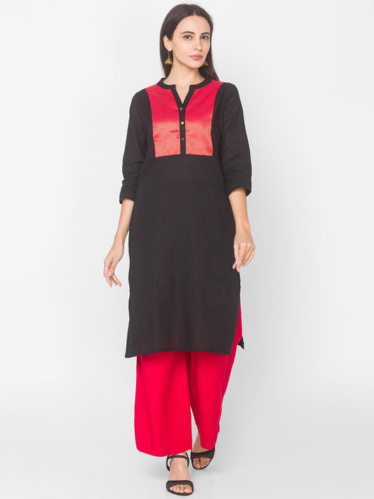 Women Black Yoke Design Kurta - Kashyap Global Lifestyles LLP