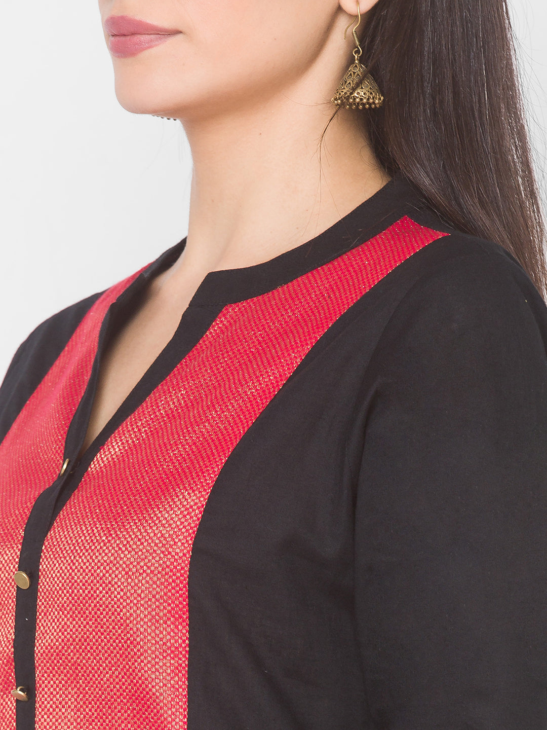 Women Black Yoke Design Kurta - Kashyap Global Lifestyles LLP