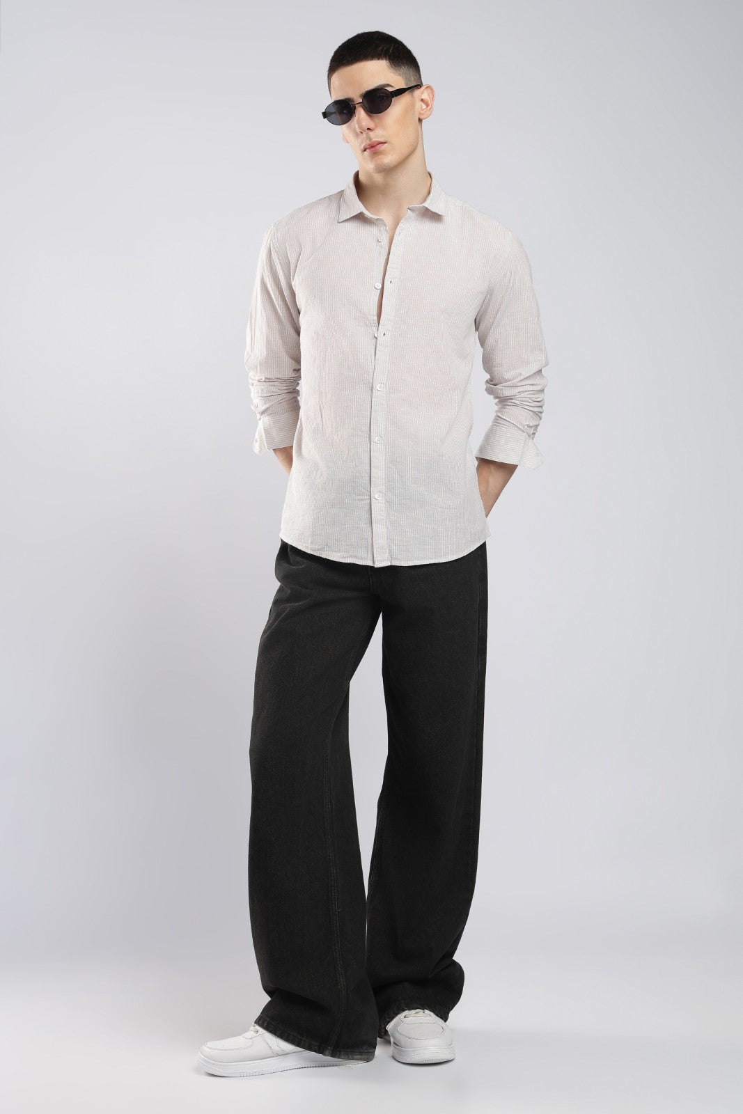 Oatmeal Linen Blend Shirt