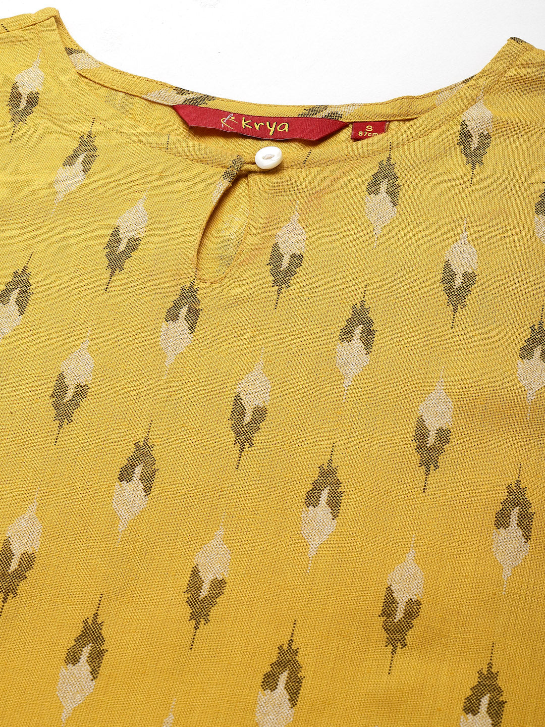 Women Geometric Print Cotton Linen Kurta - Kashyap Global Lifestyles LLP