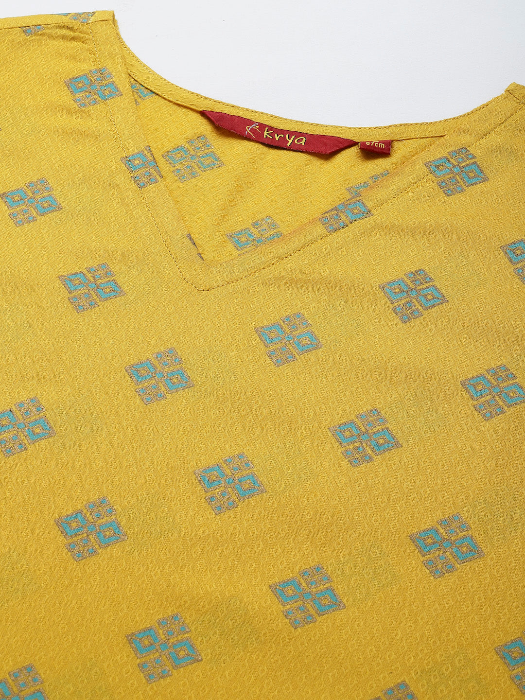 Womens Cotton Dobby V Neck Kurta - Kashyap Global Lifestyles LLP
