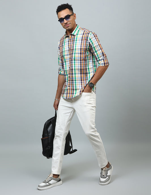 Men Multicolor Checked Casual Shirt - Kashyap Global Lifestyles LLP