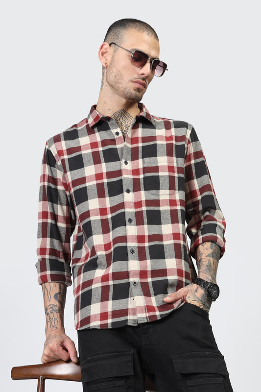 Uri Multi Flannel Checks Cotton Shirt