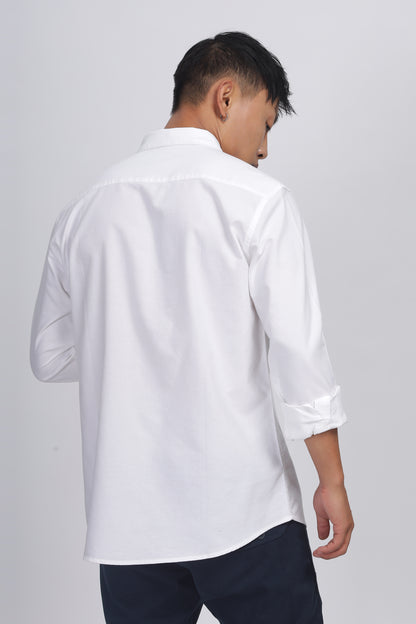 Uri Classic White Oxford Solid Shirt